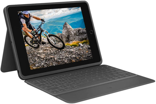 Logitech Rugged Folio - Custodia con Tastiera per iPad (7a Gen.)