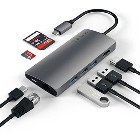 Satechi - Adattatore Multiporta V2 4K Ethernet - Grigio siderale