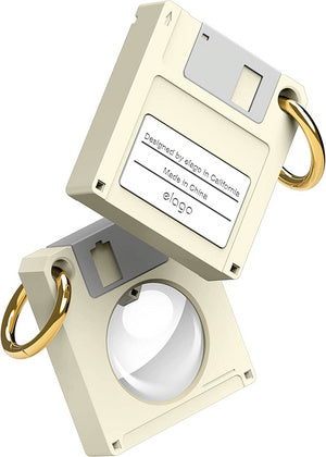 Portachiave AirTag Floppy Disk - Bianco