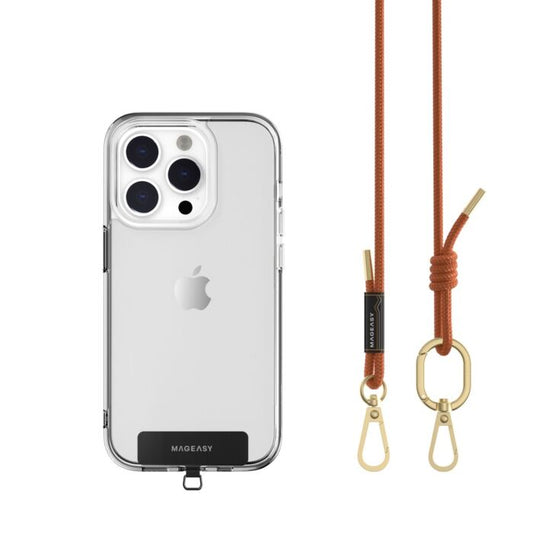 Tracolla 6mm + Gancio per iPhone - Arancione