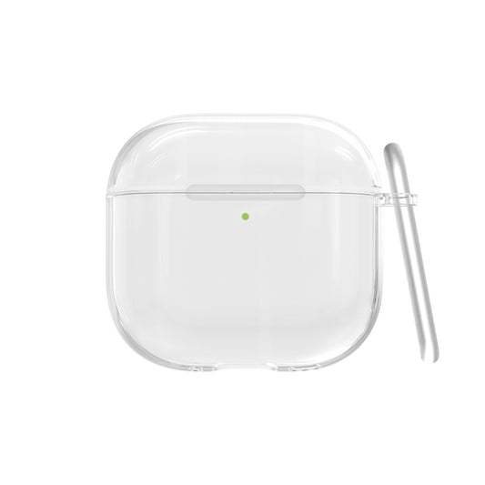 Cover protettiva trasparente con moschettone per AirPods 4