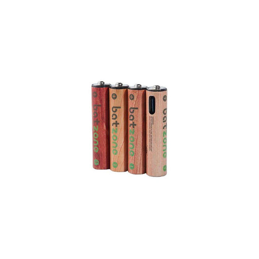 Batterie mini-stilo agli ioni di litio ricaricabili AAA 666mWh 4 Pezzi - Cavo incluso