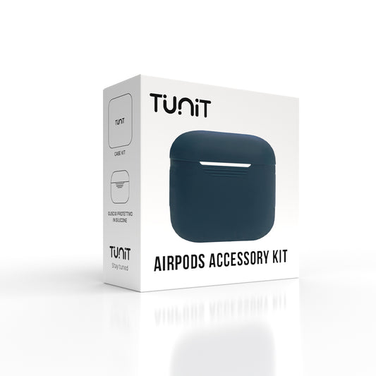 Kit con Cover Tunit per Apple AirPods 3a generazione - Blu navy
