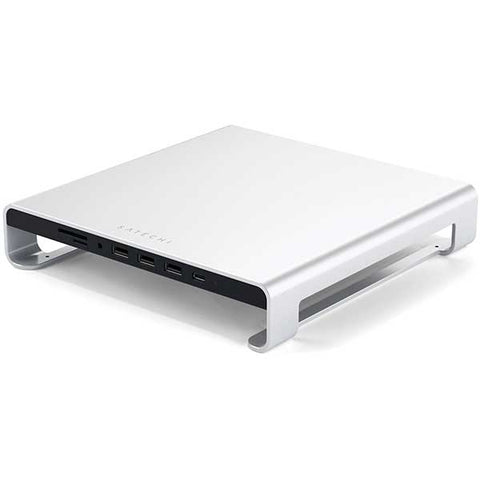 Satechi - Stand per iMac in Alluminio con Hub USB-C - Argento