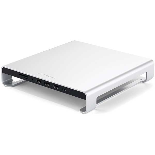 Satechi - Stand per iMac in Alluminio con Hub USB-C - Argento