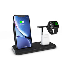 Dock di ricarica Qi di Zens con stand per iPhone con Lightning, Apple Watch, AirPods e USB-A