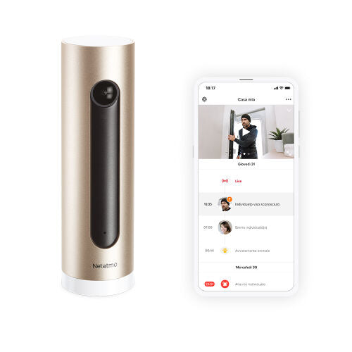 Netatmo Welcome - Videocamera di sicurezza IP interna intelligente a riconoscimento facciale