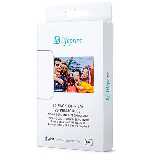 LifePrint - Pellicole Fotografiche 3 x 4.5 - Confezione da 20