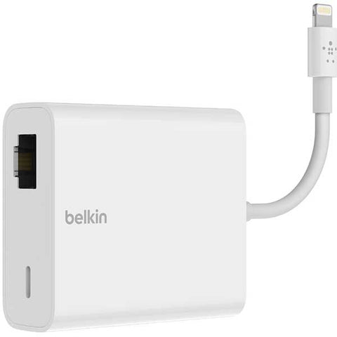 Belkin - Adattatore Ethernet + Alimentazione con Connettore Lightning
