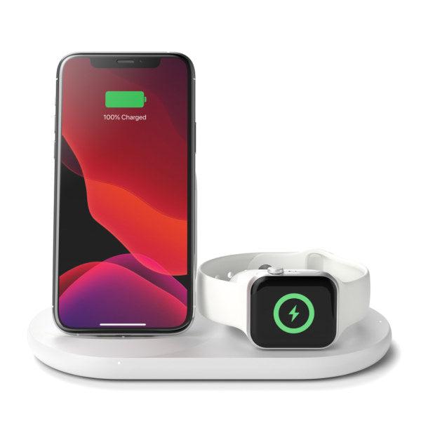 Caricabatteria wireless 3 in 1 per dispositivi Apple BOOST↑CHARGE™ Belkin - Bianco