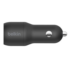Doppio caricabatteria da auto USB-A da 24 W BoostCharge - Nero