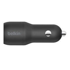 Caricabatterie Auto Due Porte Usb-A + Cavo Usb-A A Usb-C 1m - Nero