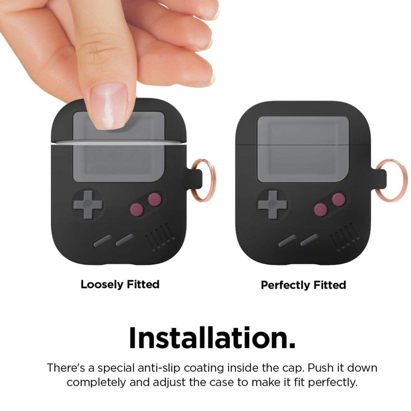 Custodia Elago Game Boy per AirPods - Nero