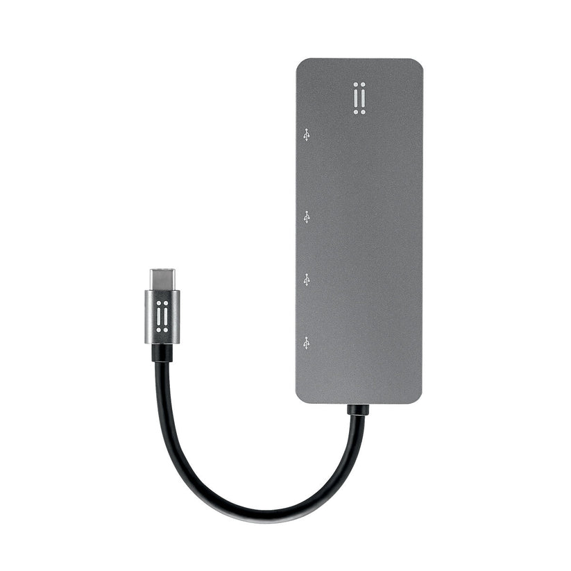 aiino - Hub USB-C a 4 porte hubs USB 3.0 in alluminio per MacBook e iPad