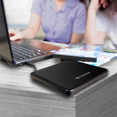 Lettore e masterizzatore Transcend per CD/DVD nero con USB