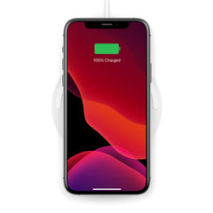 Tappetino di Ricarica Wireless da 10W con caricabatteria da parete Quick Charge 3.0 e Cavo BOOST↑CHARGE - Bianco