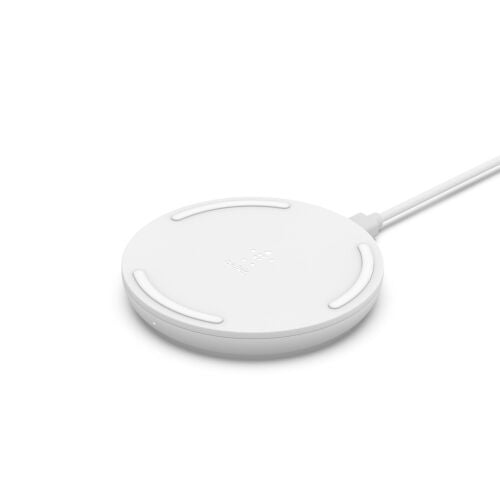 Tappetino di Ricarica Wireless da 10W con caricabatteria da parete Quick Charge 3.0 e Cavo BOOST↑CHARGE - Bianco