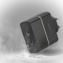 Caricatore da muro USB-C a ricarica rapida, 50W Combinato - Nero
