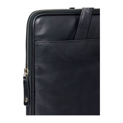 Borsa in Pelle Silkeborg per Laptop dino a 13" - Nero