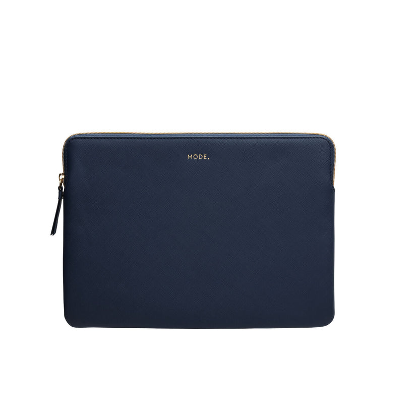 Borsa Custodia in Pelle per Macbook Pro ed Air 13" - Paris - Blu