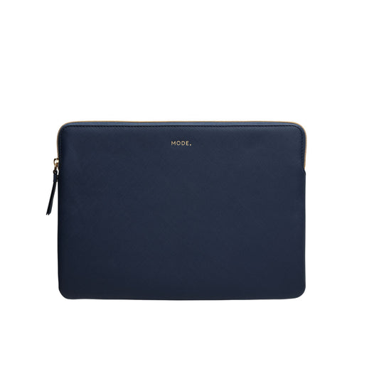Borsa Custodia in Pelle per Macbook Pro ed Air 13" - Paris - Blu