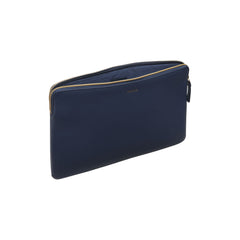 Borsa Custodia in Pelle per Macbook Pro ed Air 13" - Paris - Blu