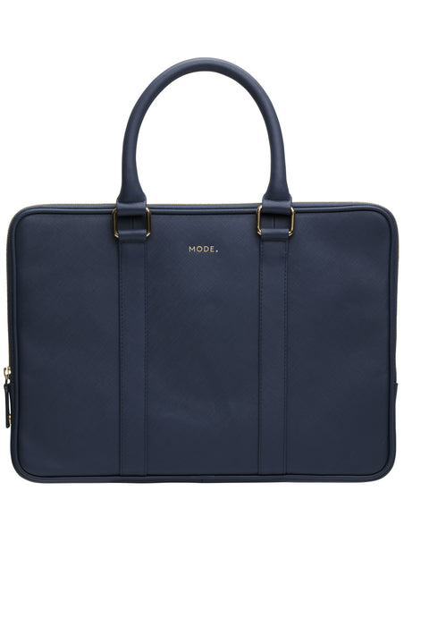 Borsa in Pelle Saffiano per MacBook Pro 13/Air (2020) - Blu