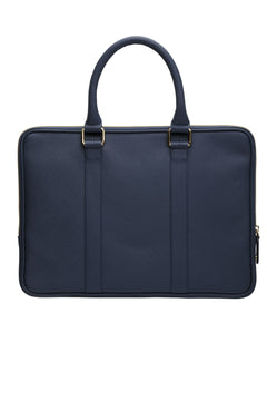 Borsa in Pelle Saffiano per MacBook Pro 13/Air (2020) - Blu