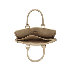 Borsa in Pelle Saffiano per MacBook Pro 13/Air (2020) - Sabbia
