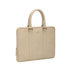Borsa in Pelle Saffiano per MacBook Pro 13/Air (2020) - Sabbia