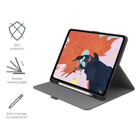 Custodia Tekview con porta Apple Pencil per iPad Air 10.9" e iPad Pro 11" - Nero