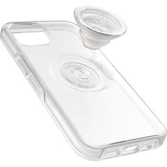 Custodia Serie Otter + Pop Symmetry con PopSockets PopGrip integrato per iPhone 13 - Trasparente