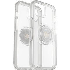 Custodia Serie Otter + Pop Symmetry con PopSockets PopGrip integrato per iPhone 13 - Trasparente
