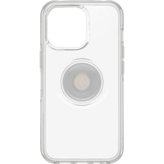Custodia Serie Otter + Pop Symmetry con PopSockets PopGrip integrato per iPhone 13 Pro - Trasparente