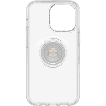 Custodia Serie Otter + Pop Symmetry con PopSockets PopGrip integrato per iPhone 13 Pro - Trasparente