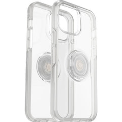 Custodia Serie Otter + Pop Symmetry con PopSockets PopGrip integrato per iPhone 13 Pro Max - Trasparente