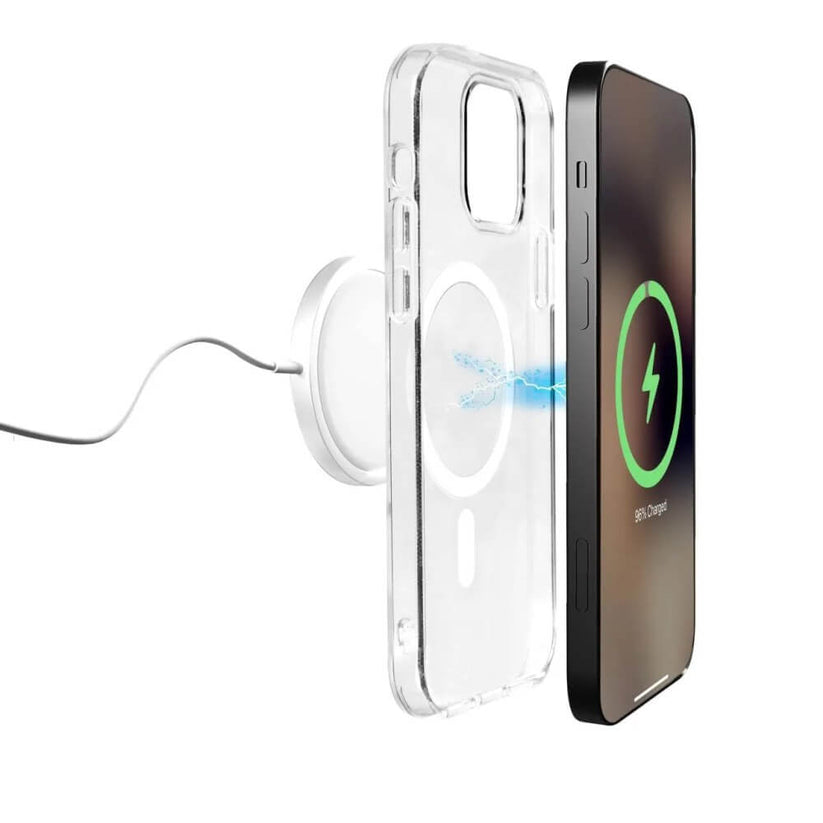 Custodia in TPU con magneti integrati ''LITE MAG'' per iPhone 13 Pro - Trasparente