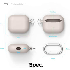 Custodia Liquid Hybrid con Portachiavi Compatibile con AirPods 3