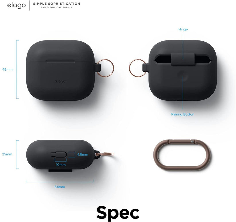 AirPods Custodia in Silicone per Airpods 3a Gen. - Nero