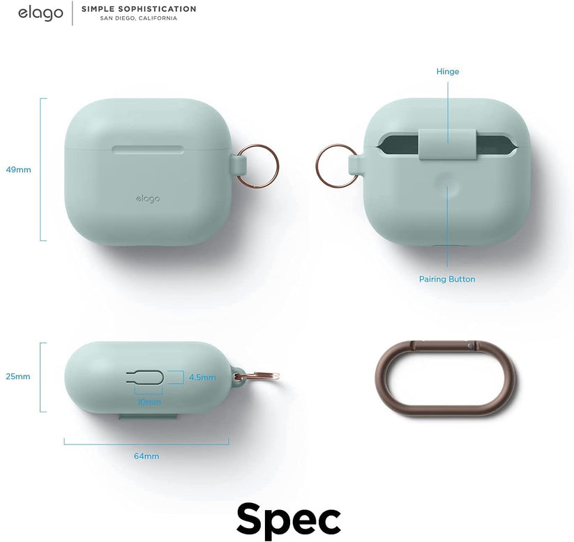 AirPods Custodia in Silicone per Airpods 3a Gen. - Menta