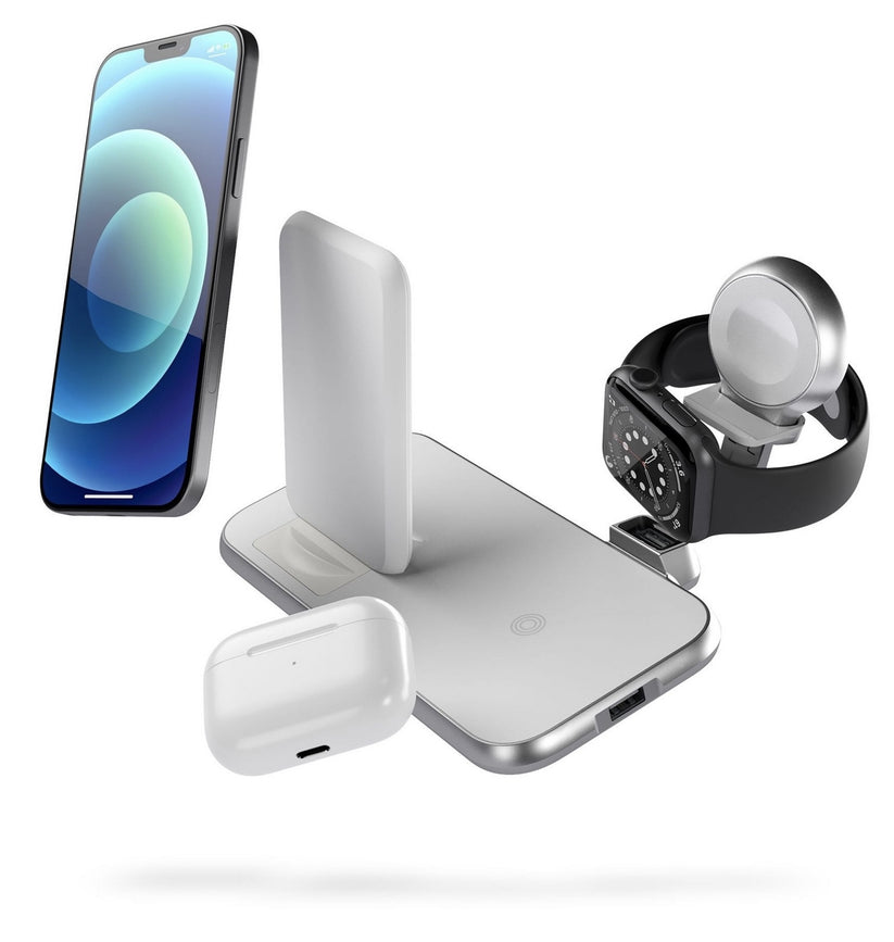 Stand Ricarica Wireless 4-In-1 - Bianco