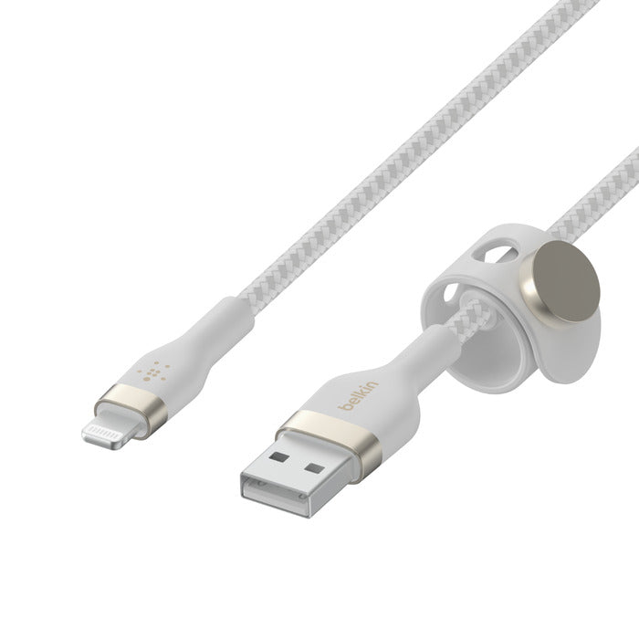 Cavo Intrecciato Silicone Da Usb-A A Lightning 1m - Bianco