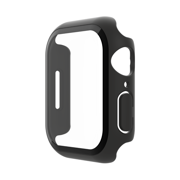 Proteggi schermo antimicrobico + bumper TemperedCurve 2 in 1 per Apple Watch Serie 8/7/Se - 40/41mm - Nero