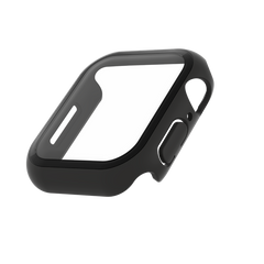 Proteggi schermo antimicrobico + bumper TemperedCurve 2 in 1 per Apple Watch - ScreenForce Nero