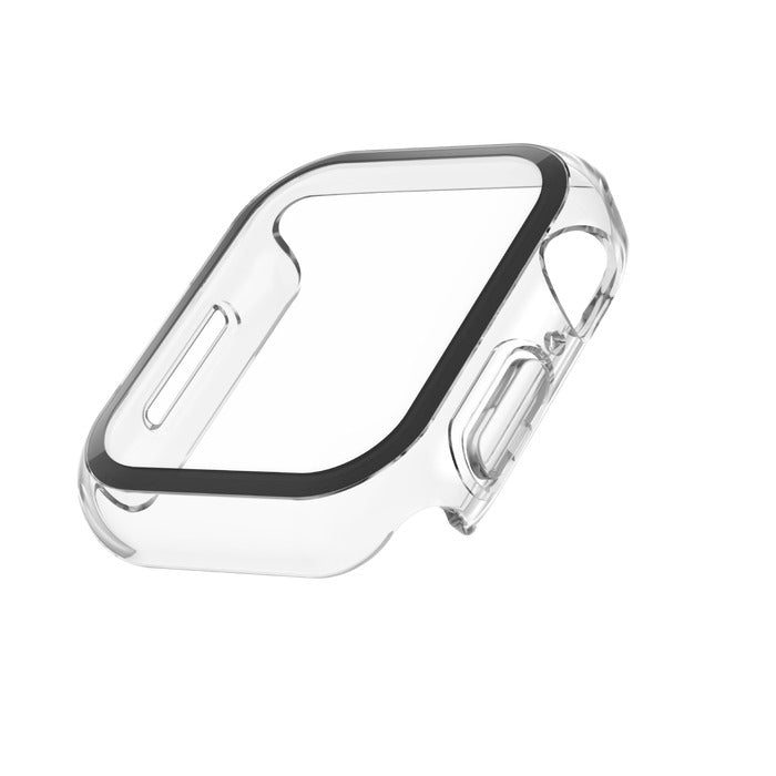 Proteggi schermo Antimicrobico + Bumper TemperedCurve 2 in 1 per Apple Watch SCREENFORCE - Trasparente - 45mm
