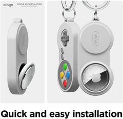 Custodia AirTag W5 Retro Joystick - Grigio