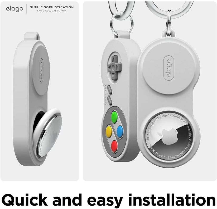 Custodia AirTag W5 Retro Joystick - Grigio
