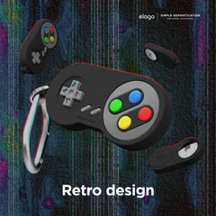 Custodia AirTag W5 Retro Joystick - Nero