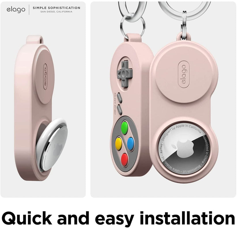 Custodia AirTag W5 RETRO Joystick - Rosa
