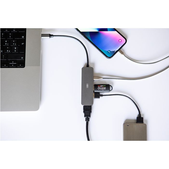 Essential Hub 4 in 1 per MacBook e iPad - Grigio siderale
